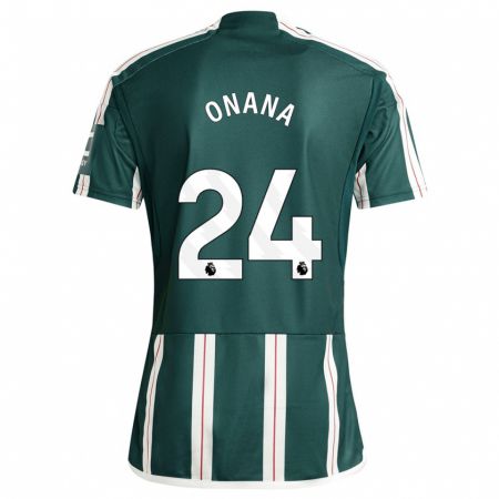 Kandiny Niño Camiseta André Onana #24 Verde Oscuro 2ª Equipación 2023/24 La Camisa Chile