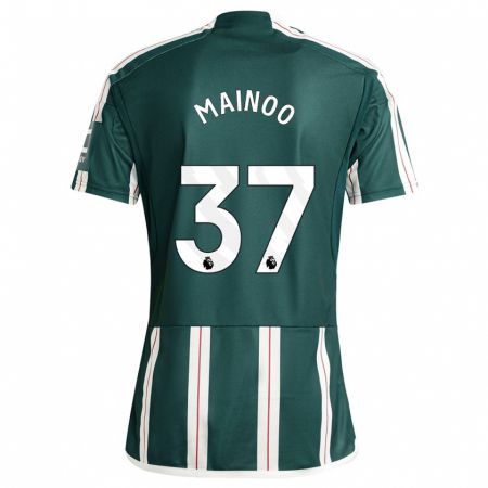 Kandiny Niño Camiseta Kobbie Mainoo #37 Verde Oscuro 2ª Equipación 2023/24 La Camisa Chile