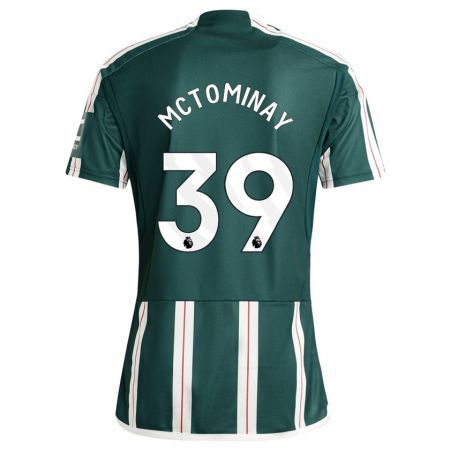 Kandiny Niño Camiseta Scott Mctominay #39 Verde Oscuro 2ª Equipación 2023/24 La Camisa Chile
