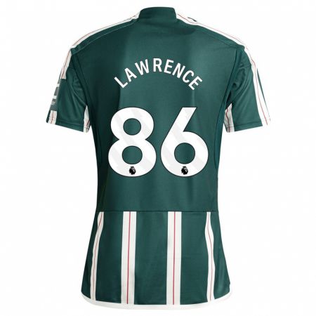 Kandiny Niño Camiseta Marcus Lawrence #86 Verde Oscuro 2ª Equipación 2023/24 La Camisa Chile
