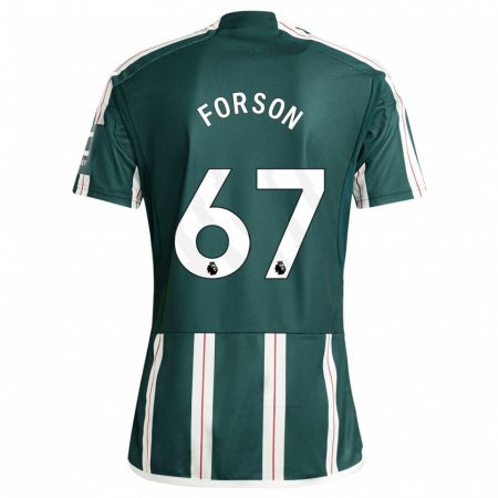Kandiny Niño Camiseta Omari Forson #67 Verde Oscuro 2ª Equipación 2023/24 La Camisa Chile