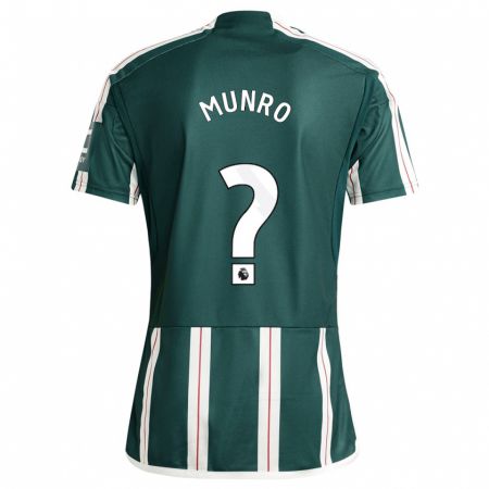Kandiny Niño Camiseta Reece Munro #0 Verde Oscuro 2ª Equipación 2023/24 La Camisa Chile