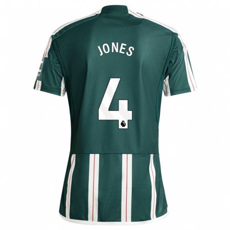 Kandiny Niño Camiseta Phil Jones #4 Verde Oscuro 2ª Equipación 2023/24 La Camisa Chile