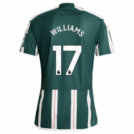 Kandiny Niño Camiseta Rachel Williams #17 Verde Oscuro 2ª Equipación 2023/24 La Camisa Chile