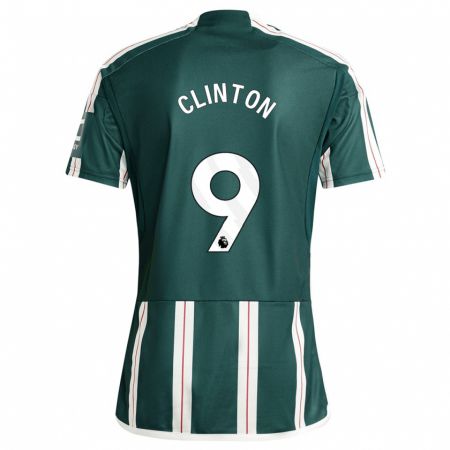 Kandiny Niño Camiseta Grace Clinton #9 Verde Oscuro 2ª Equipación 2023/24 La Camisa Chile