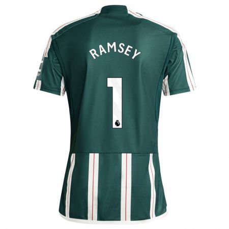 Kandiny Niño Camiseta Emily Ramsey #1 Verde Oscuro 2ª Equipación 2023/24 La Camisa Chile