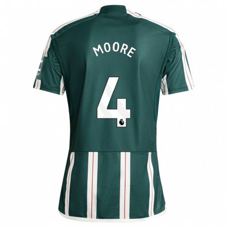 Kandiny Niño Camiseta Jade Moore #4 Verde Oscuro 2ª Equipación 2023/24 La Camisa Chile