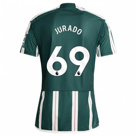 Kandiny Niño Camiseta Marc Jurado #69 Verde Oscuro 2ª Equipación 2023/24 La Camisa Chile