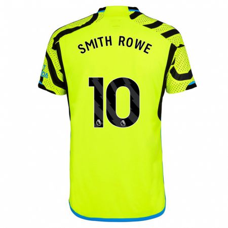Kandiny Niño Camiseta Emile Smith Rowe #10 Amarillo 2ª Equipación 2023/24 La Camisa Chile