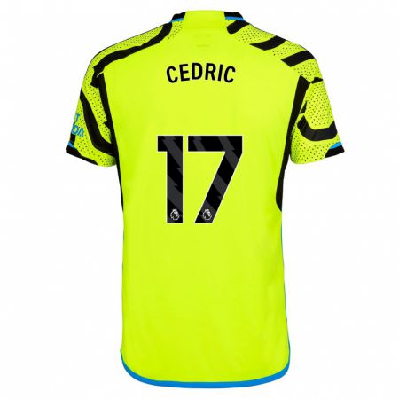 Kandiny Niño Camiseta Cédric Soares #17 Amarillo 2ª Equipación 2023/24 La Camisa Chile
