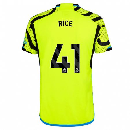 Kandiny Niño Camiseta Declan Rice #41 Amarillo 2ª Equipación 2023/24 La Camisa Chile