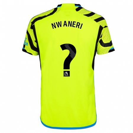 Kandiny Niño Camiseta Ethan Nwaneri #0 Amarillo 2ª Equipación 2023/24 La Camisa Chile