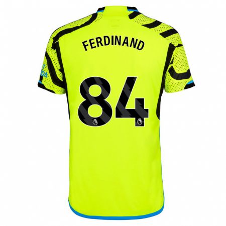 Kandiny Niño Camiseta Seb Ferdinand #84 Amarillo 2ª Equipación 2023/24 La Camisa Chile