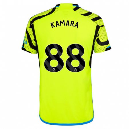 Kandiny Niño Camiseta Osman Kamara #88 Amarillo 2ª Equipación 2023/24 La Camisa Chile