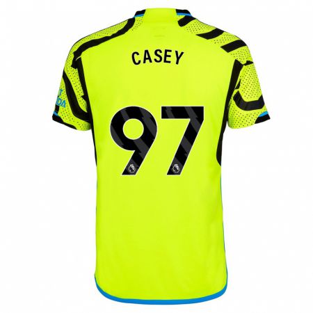 Kandiny Niño Camiseta Dan Casey #97 Amarillo 2ª Equipación 2023/24 La Camisa Chile