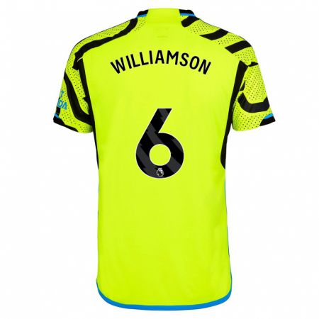 Kandiny Niño Camiseta Leah Williamson #6 Amarillo 2ª Equipación 2023/24 La Camisa Chile