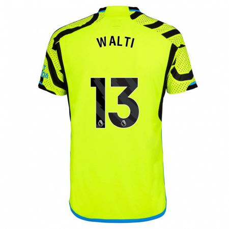 Kandiny Niño Camiseta Lia Walti #13 Amarillo 2ª Equipación 2023/24 La Camisa Chile