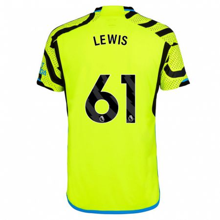 Kandiny Niño Camiseta George Lewis #61 Amarillo 2ª Equipación 2023/24 La Camisa Chile