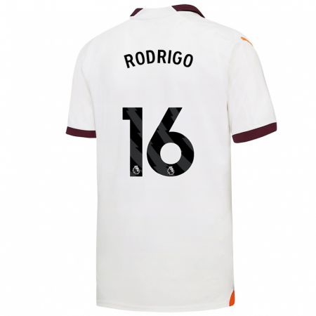 Kandiny Niño Camiseta Rodri #16 Blanco 2ª Equipación 2023/24 La Camisa Chile