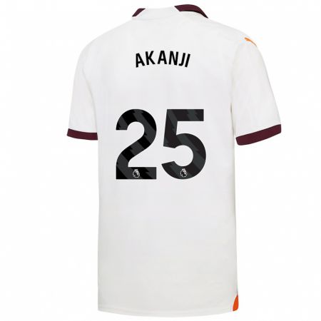 Kandiny Niño Camiseta Manuel Akanji #25 Blanco 2ª Equipación 2023/24 La Camisa Chile