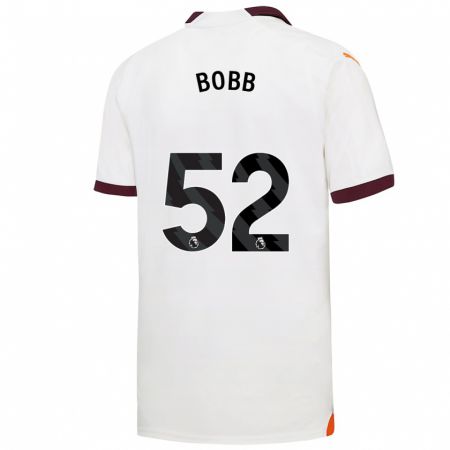 Kandiny Niño Camiseta Oscar Bobb #52 Blanco 2ª Equipación 2023/24 La Camisa Chile