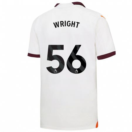 Kandiny Niño Camiseta Jacob Wright #56 Blanco 2ª Equipación 2023/24 La Camisa Chile