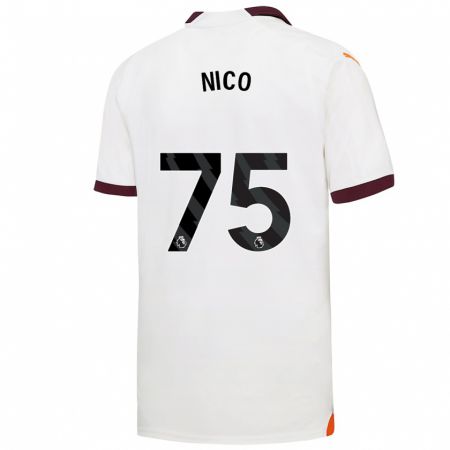 Kandiny Niño Camiseta Nico O'reilly #75 Blanco 2ª Equipación 2023/24 La Camisa Chile