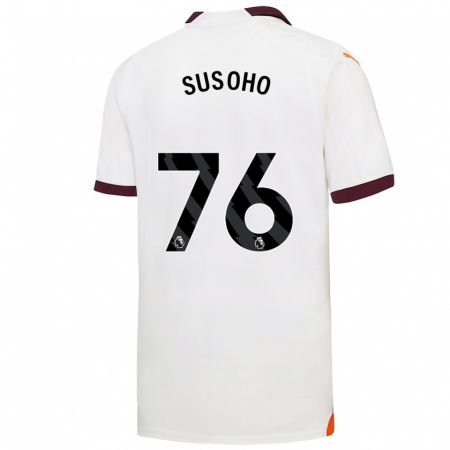 Kandiny Niño Camiseta Mahamadou Susoho #76 Blanco 2ª Equipación 2023/24 La Camisa Chile