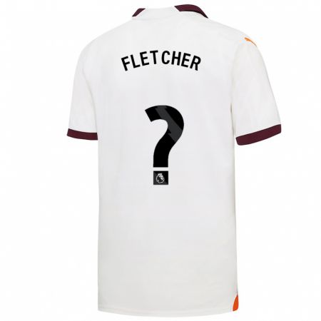 Kandiny Niño Camiseta Luca Fletcher #0 Blanco 2ª Equipación 2023/24 La Camisa Chile
