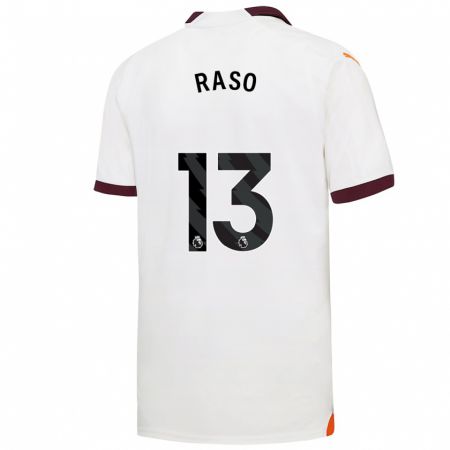 Kandiny Niño Camiseta Hayley Raso #13 Blanco 2ª Equipación 2023/24 La Camisa Chile