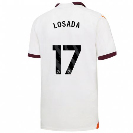Kandiny Niño Camiseta Vicky Losada #17 Blanco 2ª Equipación 2023/24 La Camisa Chile