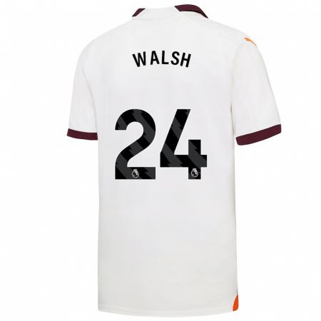 Kandiny Niño Camiseta Keira Walsh #24 Blanco 2ª Equipación 2023/24 La Camisa Chile