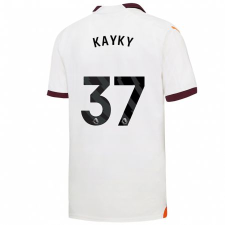 Kandiny Niño Camiseta Kayky #37 Blanco 2ª Equipación 2023/24 La Camisa Chile
