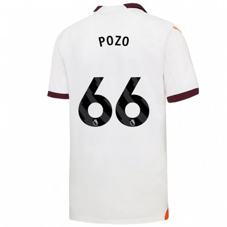 Kandiny Niño Camiseta Iker Pozo #66 Blanco 2ª Equipación 2023/24 La Camisa Chile