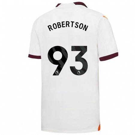 Kandiny Niño Camiseta Alex Robertson #93 Blanco 2ª Equipación 2023/24 La Camisa Chile