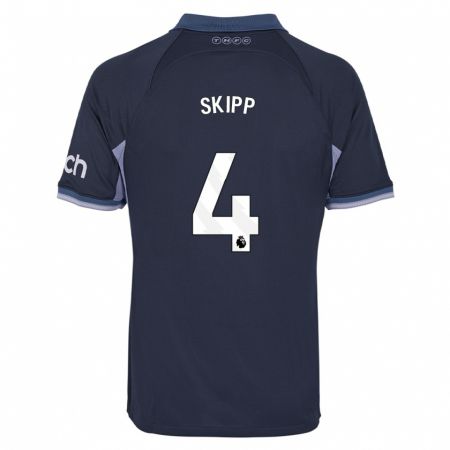 Kandiny Niño Camiseta Oliver Skipp #4 Azul Oscuro 2ª Equipación 2023/24 La Camisa Chile