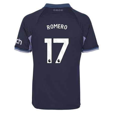 Kandiny Niño Camiseta Cristian Romero #17 Azul Oscuro 2ª Equipación 2023/24 La Camisa Chile