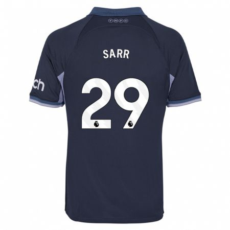 Kandiny Niño Camiseta Pape Matar Sarr #29 Azul Oscuro 2ª Equipación 2023/24 La Camisa Chile