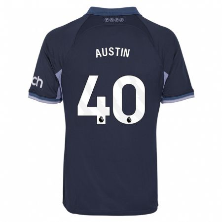 Kandiny Niño Camiseta Brandon Austin #40 Azul Oscuro 2ª Equipación 2023/24 La Camisa Chile