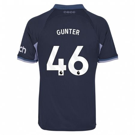 Kandiny Niño Camiseta Luca Gunter #46 Azul Oscuro 2ª Equipación 2023/24 La Camisa Chile