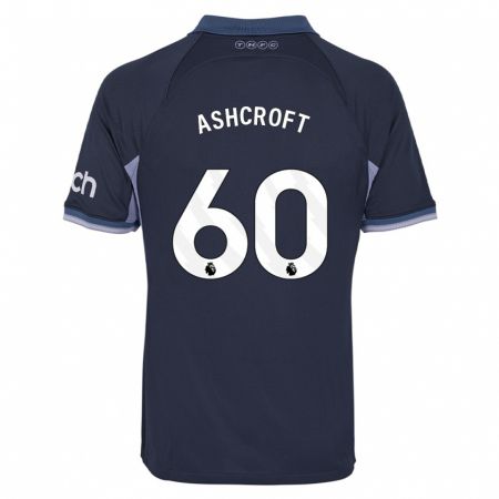 Kandiny Niño Camiseta Tyrell Ashcroft #60 Azul Oscuro 2ª Equipación 2023/24 La Camisa Chile