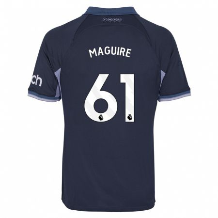 Kandiny Niño Camiseta Aaron Maguire #61 Azul Oscuro 2ª Equipación 2023/24 La Camisa Chile