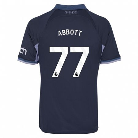 Kandiny Niño Camiseta George Abbott #77 Azul Oscuro 2ª Equipación 2023/24 La Camisa Chile
