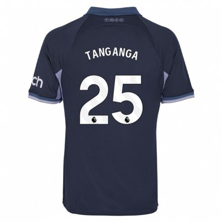 Kandiny Niño Camiseta Japhet Tanganga #25 Azul Oscuro 2ª Equipación 2023/24 La Camisa Chile