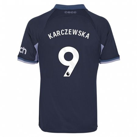 Kandiny Niño Camiseta Nikola Karczewska #9 Azul Oscuro 2ª Equipación 2023/24 La Camisa Chile