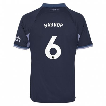 Kandiny Niño Camiseta Kerys Harrop #6 Azul Oscuro 2ª Equipación 2023/24 La Camisa Chile