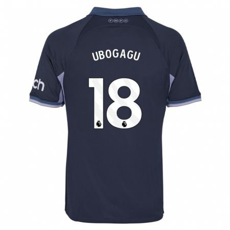 Kandiny Niño Camiseta Chioma Ubogagu #18 Azul Oscuro 2ª Equipación 2023/24 La Camisa Chile