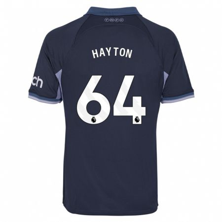 Kandiny Niño Camiseta Adam Hayton #64 Azul Oscuro 2ª Equipación 2023/24 La Camisa Chile