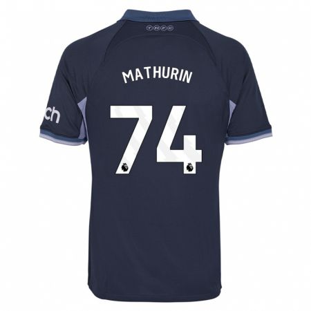 Kandiny Niño Camiseta Roshaun Mathurin #74 Azul Oscuro 2ª Equipación 2023/24 La Camisa Chile