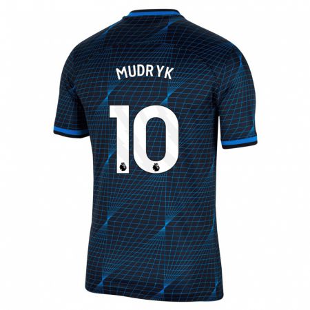 Kandiny Niño Camiseta Mykhaylo Mudryk #10 Azul Oscuro 2ª Equipación 2023/24 La Camisa Chile